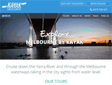 Tablet Screenshot of kayakmelbourne.com.au